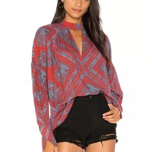 Free People Walking‎ on A Dream Multicolor Tunic Blouse